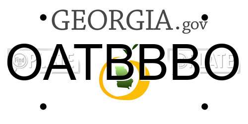 OATBBBO Georgia License Plate