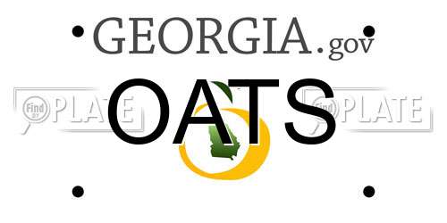 OATS Georgia License Plate
