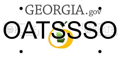 OATSSSO Georgia License Plate
