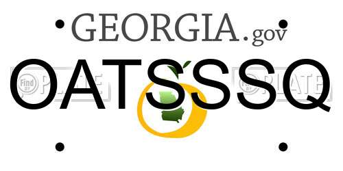 OATSSSQ Georgia License Plate