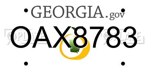 OAX8783 Georgia License Plate