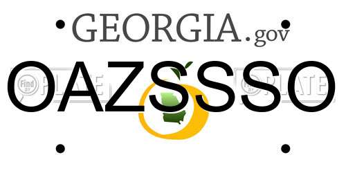 OAZSSSO Georgia License Plate