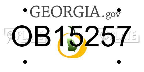OB15257 Georgia License Plate