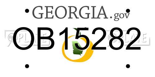 OB15282 Georgia License Plate