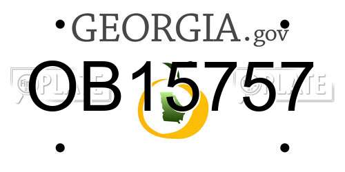 OB15757 Georgia License Plate