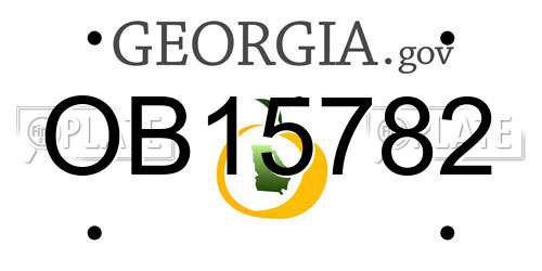 OB15782 Georgia License Plate