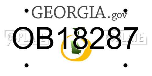 OB18287 Georgia License Plate