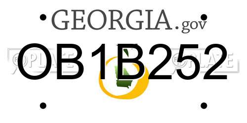OB1B252 Georgia License Plate