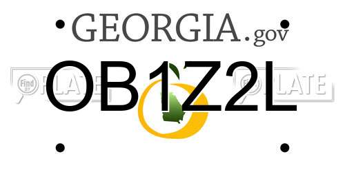 OB1Z2L Georgia License Plate