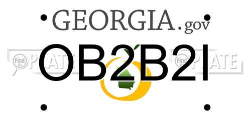 OB2B2I Georgia License Plate