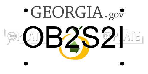 OB2S2I Georgia License Plate