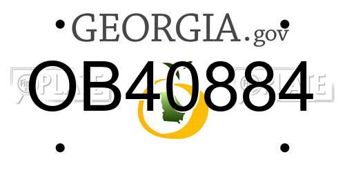 OB40884 Georgia License Plate