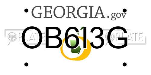 OB6I3G Georgia License Plate
