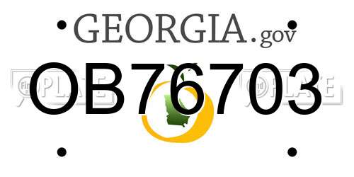 OB76703 Georgia License Plate