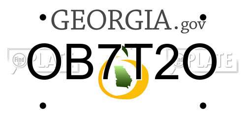OB7T2O Georgia License Plate