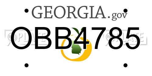 OBB4785 Georgia License Plate