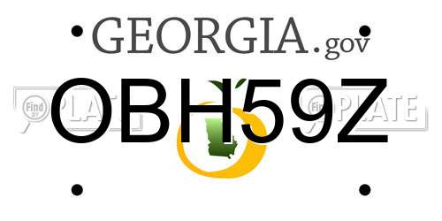 OBH59Z Georgia License Plate