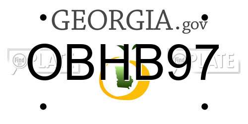 OBHB97 Georgia License Plate