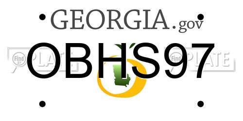 OBHS97 Georgia License Plate