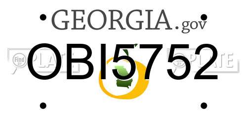 OBI5752 Georgia License Plate