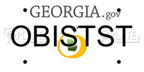 OBISTST Georgia License Plate