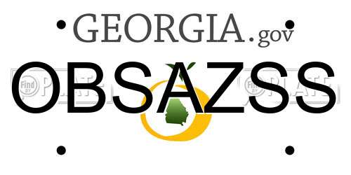 OBSAZSS Georgia License Plate
