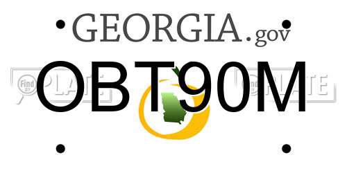 OBT90M Georgia License Plate