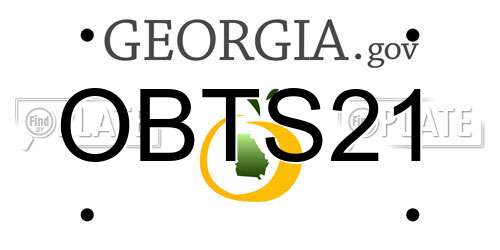 OBTS21 Georgia License Plate