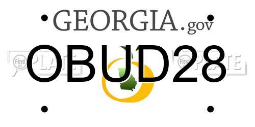 OBUD28 Georgia License Plate