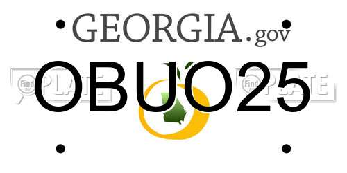 OBUO25 Georgia License Plate
