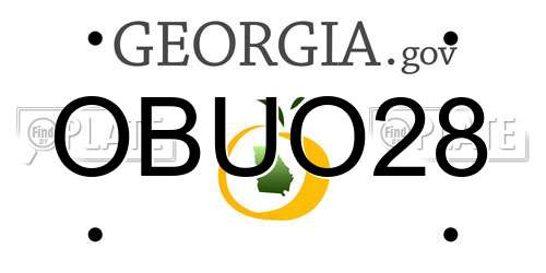 OBUO28 Georgia License Plate