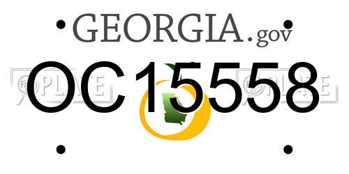 OC15558 Georgia License Plate