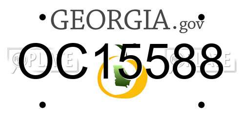 OC15588 Georgia License Plate