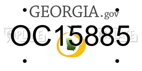 OC15885 Georgia License Plate