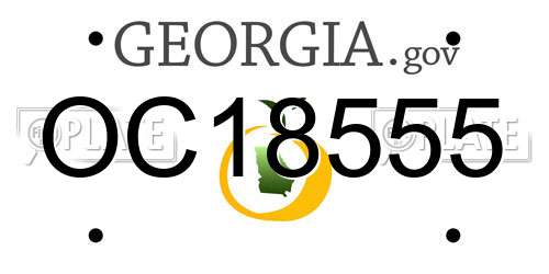 OC18555 Georgia License Plate