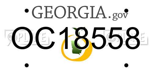 OC18558 Georgia License Plate
