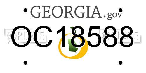 OC18588 Georgia License Plate