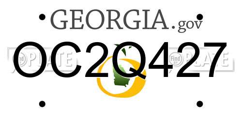OC2Q427 Georgia License Plate
