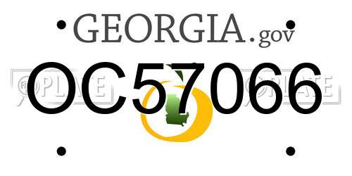 OC57066 Georgia License Plate