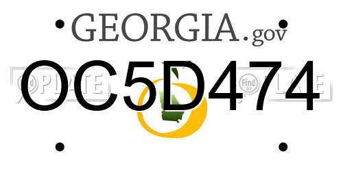 OC5D474 Georgia License Plate