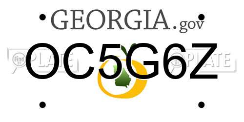 OC5G6Z Georgia License Plate