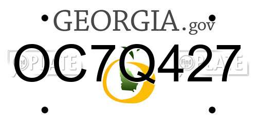 OC7Q427 Georgia License Plate