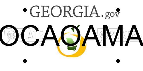 OCAOAMA Georgia License Plate