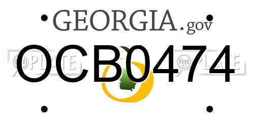 OCB0474 Georgia License Plate