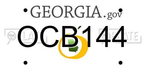 OCB144 Georgia License Plate