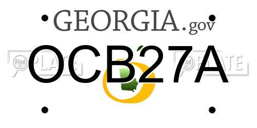 OCB27A Georgia License Plate