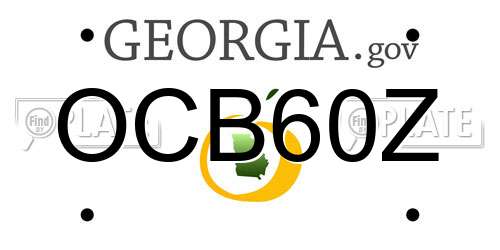 OCB60Z Georgia License Plate