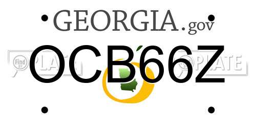 OCB66Z Georgia License Plate