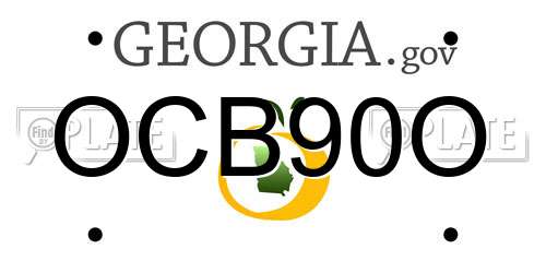 OCB90O Georgia License Plate