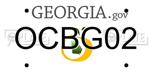 OCBG02 Georgia License Plate